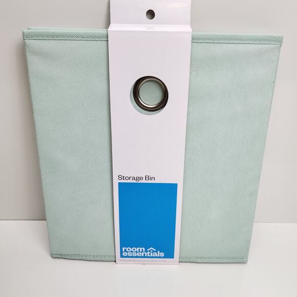 Target Room Essentials 11" Fabric Mint Collapsible Storage Cube Bin NEW in Box - Picture 5 of 5